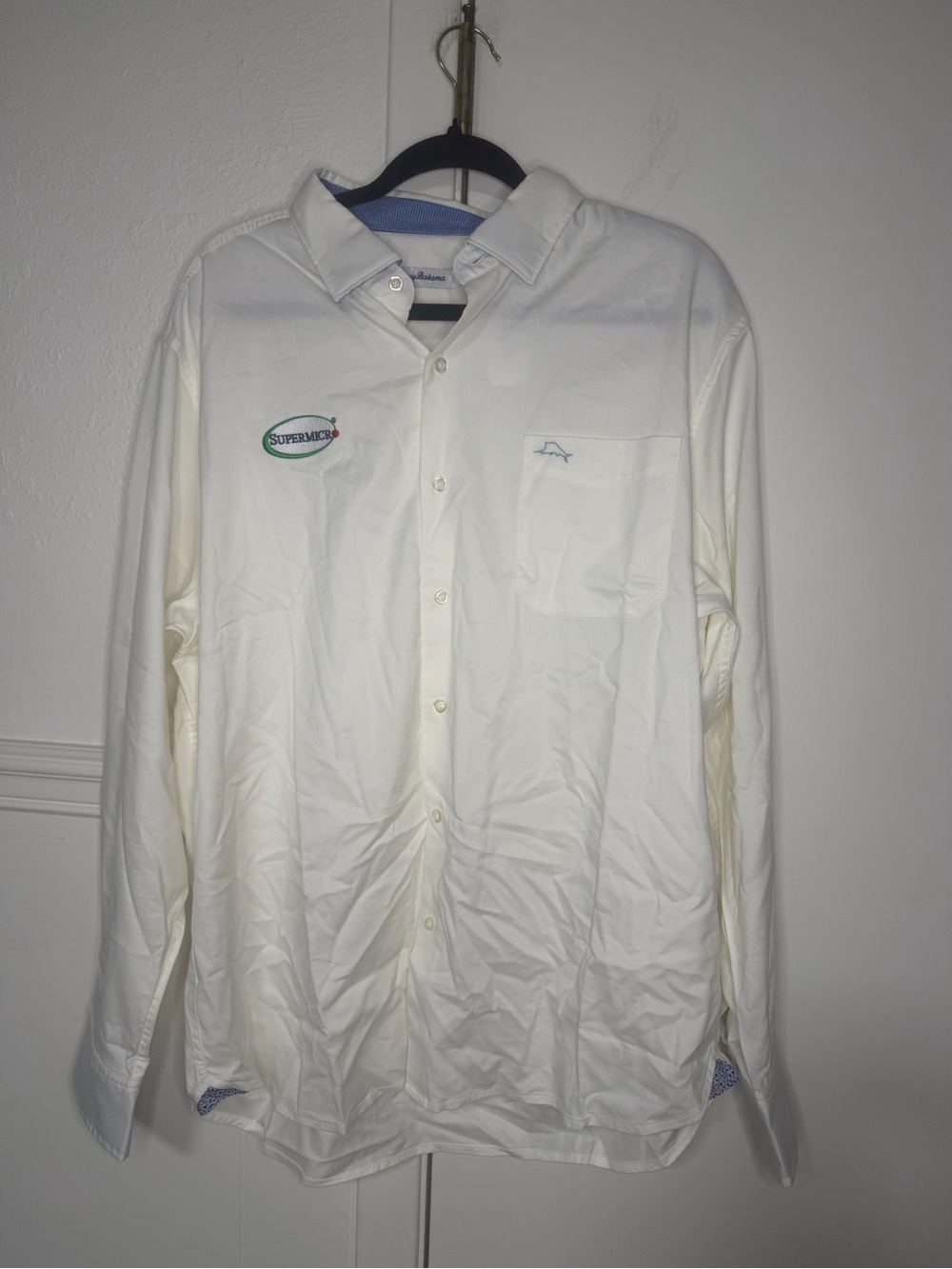 Tommy Bahama White Long-Sleeve Button-Down Shirt L new with tag